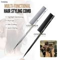 Sutuiying New Aluminium Rat Tail Combs Spirial Handle Heat Resistant Women Luxury Smooth Hair Comb Multi Functonal Barber Styling Tools For Men. 