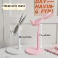 Table Support Rabbit Bunny Phone Holder Lazy Bracket Adjustable Telescopic Lifting Phone Holder Pink Multi-angle Desktop Mobile Phone Bracket Desktop. 