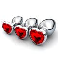 Heart Shaped Stainless Steel Jewelry Butt Plugs. 