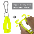 2X Glove Clips for Work Glove Holders Glove Belt Clip with Metal Carabiners for Construction Worker Guard Labor(Yellow). 