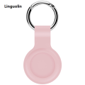 Linguolin Silicone Airtags Case Keychain For Apple Airtag Protective Cover Bumper Shell Tracker Accessories Anti-scratch Air Tag Key Ring. 