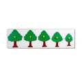 Little Genius Wooden Tree Seriation with Knob SS-03 (45x13x2 cm). 