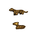 Nepalese Brass Baghchal Tigers and Goats Strategy Board Game With Pieces 8 Inches. 
