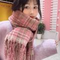 Blanket Thick Scarf Classic Thickened Fluffy Winter Scarf Tassels Print Design Cashmere Shawl For Outdoor Activities Casual. 