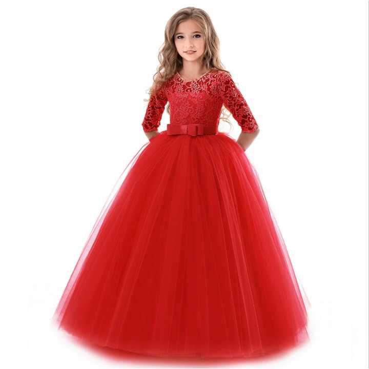 strapless open back dress European Princess Dress: Lace Tulle Gown main image 0
