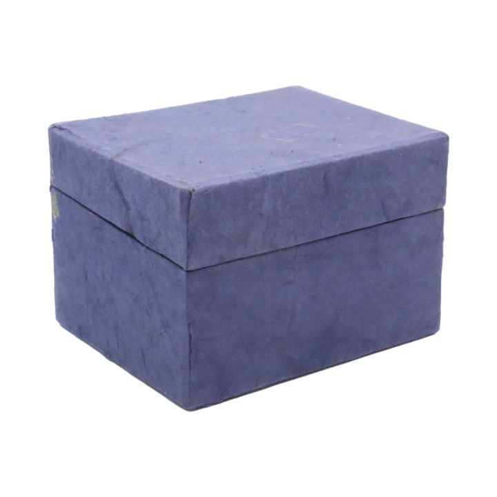 Navy Blue Reactangle Shape Lokta Paper Box L