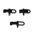 Nullmul 20Pcs Paracord Bracelet Shackle Buckle, Bow Anchor Shackle Clasp D Shackle Clip Adjustable for Survival Bracelet Black. 