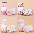 Wenefang 50g/Ball Blended Colorful Dye Ice Strip Line Yarn For Hand-knit Hot Selling DIY Soft Thickness Wool Thread Blanket Scarf Crochet Yarn. 