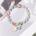 Beaded Daisy bracelet Stylish New fashion Different colors  bead bracelet Women/girls DIY Good luck bracelet for  wear Party accessory Gift for friend Lucky charm Boho style. 