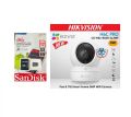 Ezviz H6C Pro 2K 3MP Indoor Pan & Tilt Wired/Wireless CCTV Camera With Smart Night Vision ( SanDisk 256 GB Memory Card Included ). 