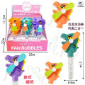 Cartoon Hand Pressed Hand Crank Fruit Bubble Fan Student Portable Handheld Small Internet Celebrity Kids Fan. 