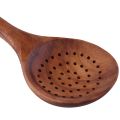 NAMUNY 1x Teak Wood Spoon Long Handle Spoon Ladle Big Rice Paddle Wooden Spoon & 6x Wooden Butter Knife Cheese Spreader. 