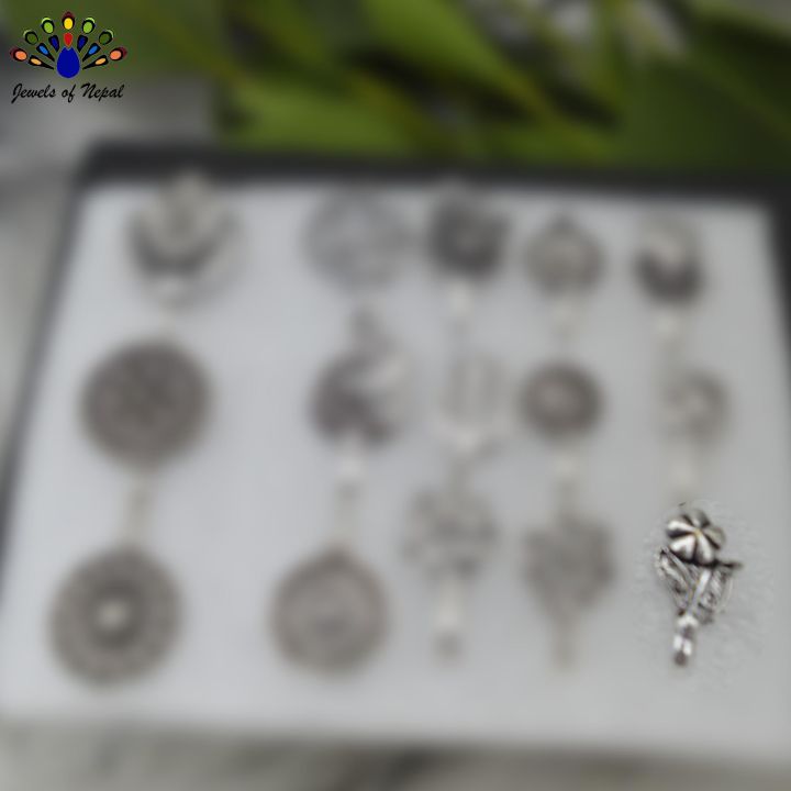 Oxidized Silver Toned Clip on Nose Ring/ Nathi / Nathiya For Women- 1pc