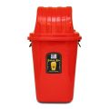 Plastic Square Dom Lid Garbage Waste Bin 70 Litre - Red. 