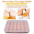 NAMUNY Egg Container, Refrigerator Deviled Egg Tray Carrier with Lid for 60 Eggs - Plastic Fridge Stackable Portable 2 Pack. 