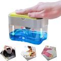 Soap Dispenser With Sponge Holder Kitchen Manual Press Liquid Dishwasher Pump Dispenser. 