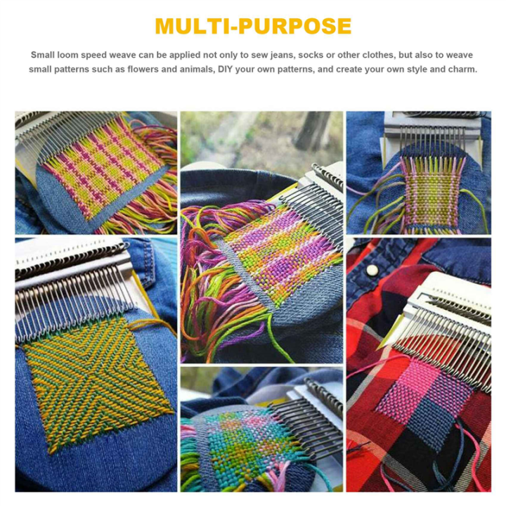 NAMUNY%202%20Sets%20Small%20Speedweve%20Type%20Weave%20Tool%20DIY%20Wooden%20Speedweve%20Darning%20Tool%20Mini%20Fun%20Mending%20(14%20Hooks)%20-%20Image%206