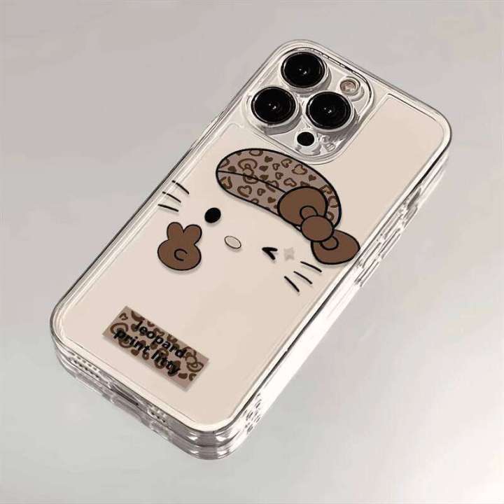 Hat KT Cat Suitable for Apple 16 Phone Case iPhone15ProMax Cartoon 16e New 14Pro Anti Drop 13 Cute 12 Protective Cover 11 Girl Plus Lens XS Full Pack Soft Shell