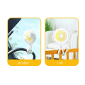 OYPFXMI White Portable Rechargeable Baby Stroller Fan Clip-on Octopus Night Light Mini Personal Handheld Portable Fan. 