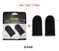 Combo 2Pair Gaming Finger Sleeves for Mobile Game Controllers Anti-Sweat Breathable Seamless Finger Sleeve. 