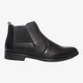 Black Color Formal Chelsea Ankle Boots For Men. 