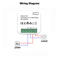 2X Tuya Smart Life ZigBee Switch Electricity Energy Monitor KWh Din Rail 16A Socket Mini Module. 