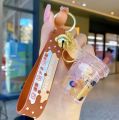 Little Bear Milk Tea Cup Keychain. 