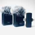 Wireless Lavalier Microphone 3 In1 Dual Mic Vlog Video Recording Interview Broadcasting Lapel Microphones Wireless Noise Cancelling Mic Suitable For Iphone, Android And 3.5 mm Jack Connector ( F11-2 Model). 