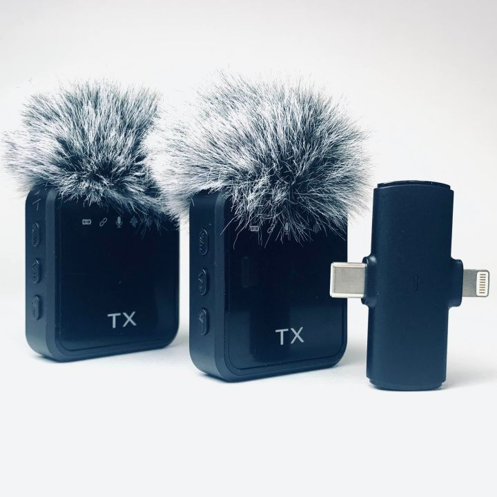 Wireless%20Lavalier%20Microphone%203%20In1%20Dual%20Mic%20Vlog%20Video%20Recording%20Interview%20Broadcasting%20Lapel%20Microphones%20Wireless%20Noise%20Cancelling%20Mic%20Suitable%20For%20Iphone,%20Android%20And%203.5%20mm%20Jack%20Connector%20(%20F11-2%20Model)%20-%20Image%204