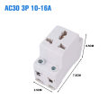 AC30 EU And AU Type 35mm DIN Rail Mount AC Power 10A 16A 25A 250V 440V 2/3/4/5 Pin Plug Modular Socket MIO Super Store. 