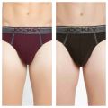 Jockey (Pack of 2) 8044 Men's Super Combed Cotton Rib Solid Brief. 