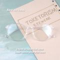 Transparent Fiber Oval Frame For Unisex. 