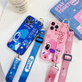 Stitch Phone Case Redmi Note 9 9 4G 9 5G 9 Pro 4G 9 Pro 5G 9 Pro Max 9S 9T Phone Casing Cartoon Stitch Wristband Lanyard Strap Silicone Shockproof Phone Cover. 