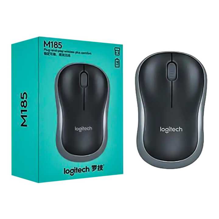 Logitech M185 Wireless Mouse, 2.4GHz with USB Mini Receiver, 1000 DPI Optical Tracking, Ambidextrous PC/Mac/Laptop