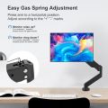 Gas Spring Single Arm Desk Monitor Stand With Vesa Mount For 17 To 27 Inch Screen. 