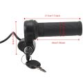 Durable Waterproof Electric Bike Throttle Grip with 2 Keys Twist Handlebar Full Twist Throttle 3-Pin Connector Speed Controller Grip Electric Scooter. 