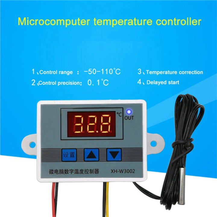 2X XH-W3002 Microcomputer Digital Thermostat 12V 120W with Probe Heat ...