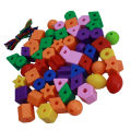 Interactive Colorful Lacing Beads for Baby, Toddlers & Preschoolers – Durable Non-Toxic Beads in Assorted Shapes & Colors – Includes Threads for Fine Motor Skills, Counting, Sorting & Creativity. 