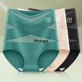 Difutagui 2025 NEW Breathable High Waist Postpartum Body Shaper Shapewear Large Size Panties 【2025 Version】 Briefs Belly Contracting Mulberry Silk Crotch Tummy Control Underwear Women. 