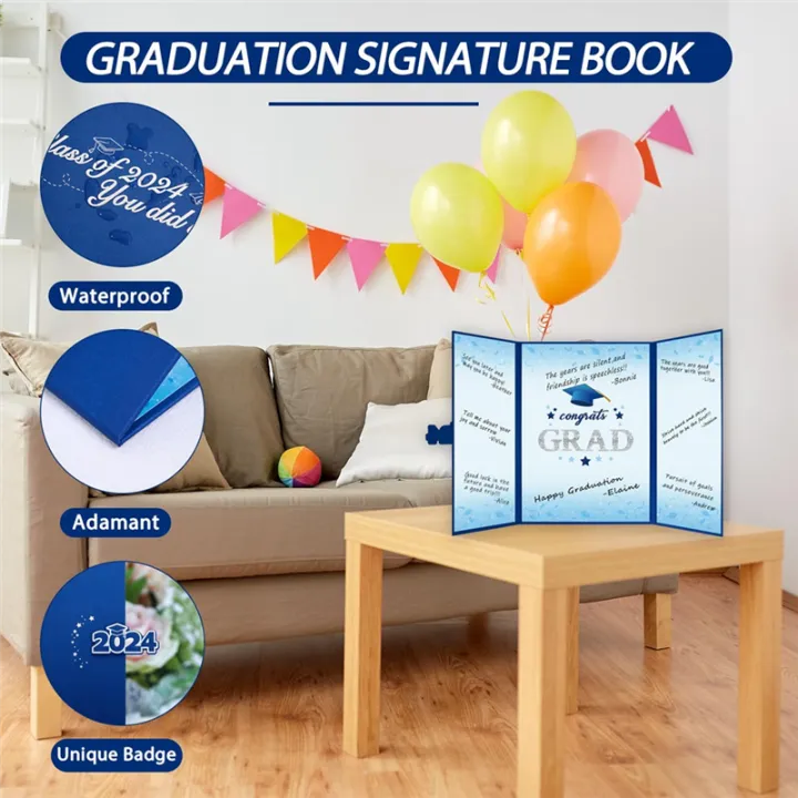 2024%20Graduation%20Guest%20Book%20Alternative,%20Class%20of%202024%20Graduation%20Party%20Decorations,%20Graduation%20Easy%20to%20Use%20Blue%20-%20Image%206