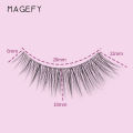 MAANGE MAGEFY 7 Pairs Faux Mink Synthetic Eyelash With Cruelty Free Natural Wispy Invisible Band Cat Eye Lashes MGY7260-7A. 