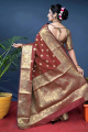 Woven Banarasi Cotton Silk Saree for Women. 