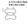 8pcs Motorcycle Front Rear Brake Pads Set 715900380 715900379 for X3/MAX/Sport/Trail 2017-2024 715900386. 