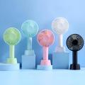 Cute Portable Fan Rechargeable With Stand 3 Speed And Long Lasting Battery Backup (Color May Vary). 