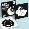 Black White High Contrast Card Montessori Baby Vision Stimulation Cards Stimulate Newborn Visual Early Educational Learning Toys. 