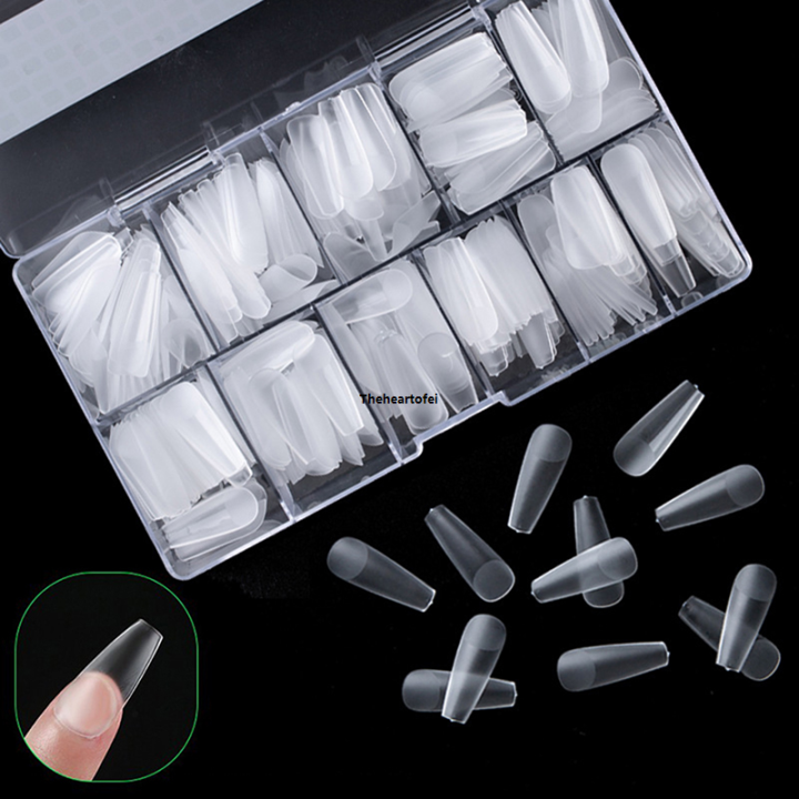 Deng Youzhou nail covers all nail family sharp boxes/piece 500 transparent nail salon ballet