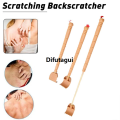 Difutagui Profesional 1pc Adjustable Back Scratcher Four Section Retractable New Aid Stick Scratching Massage Roller Long Wooden Body Itch Tools. 