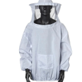 1 Piece Beekeeping Suit Bee Clothes of with Hat Polyester+Cotton Anti-Bee Bite Equipment Farming Clothing Coverall,White. 