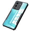 Vivo V25 Pro / Vivo S15 Pro (Curve Display-Same Size) Clear Transparent Bumper Black Cover Case. 