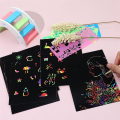 NCANRUI Rainbow Scratch Paper Art Set, Scratch Papers Supplies Black Scratch Drawing Art Crafts Sheets Notes Cards(59 Pcs). 
